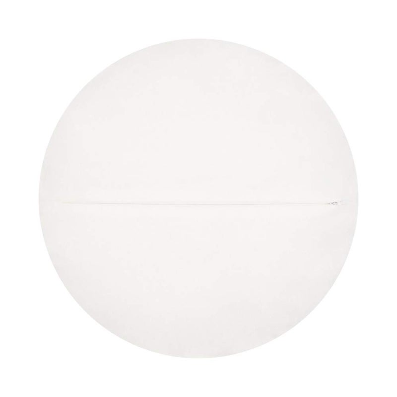 JWH Handmade Flower Throw Pillow Covers Aesthetic Decorative Stereo Floral Accent Pillow Case Round Cushion White Pillowcase for Bedroom Bed Couch Chair Office 14 Inch Creamy White - Image 2